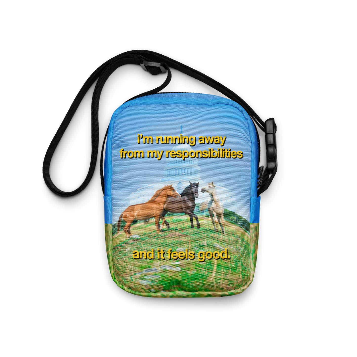 "responsibilities" crossbody bag